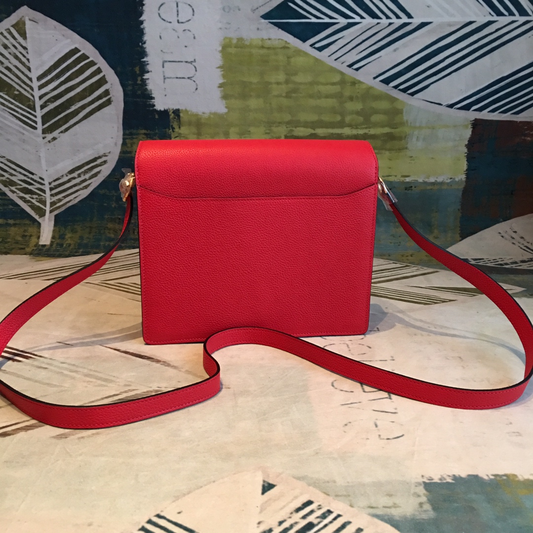 에르메스 룰리스18 토마토 레드 금장 에버컬러